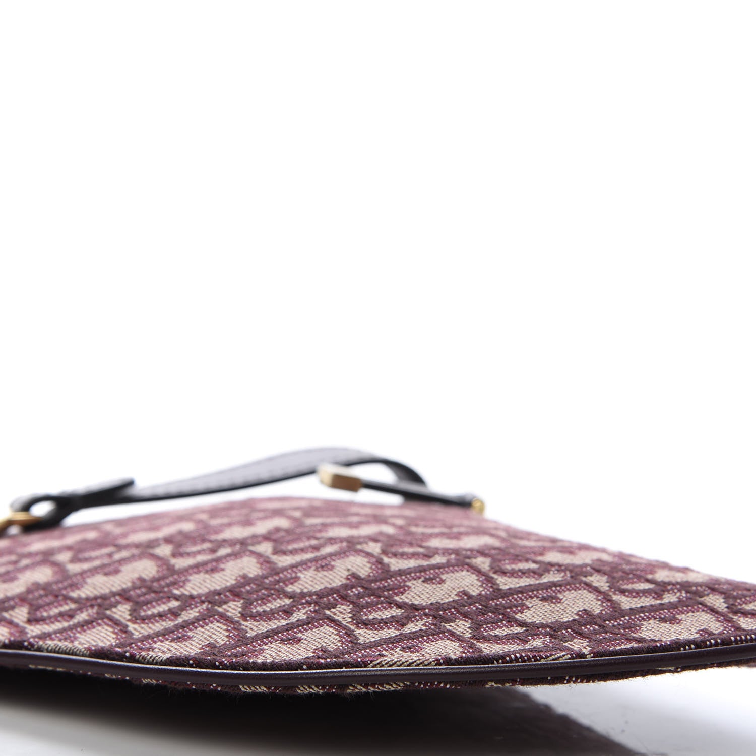 Christian Dior Oblique Saddle Clutch Burgundy 7 of 9
