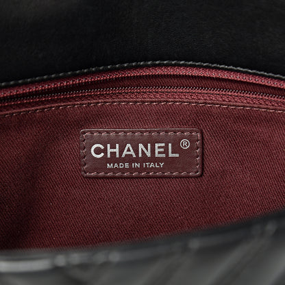 Chanel Lambskin Chevron Double Stitch Medium Single Flap Black 5 of 11