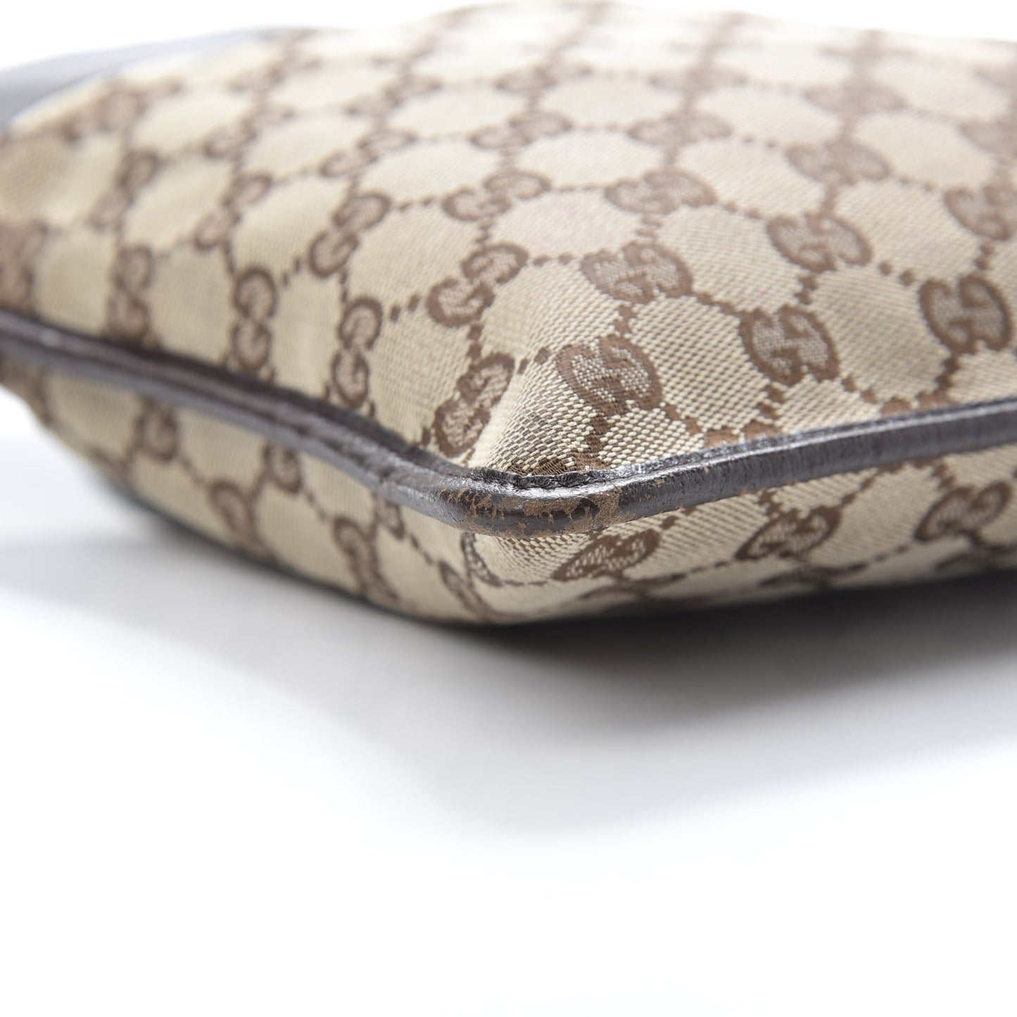 GG Monogram Web Messenger Crossbody Bag Dark Brown