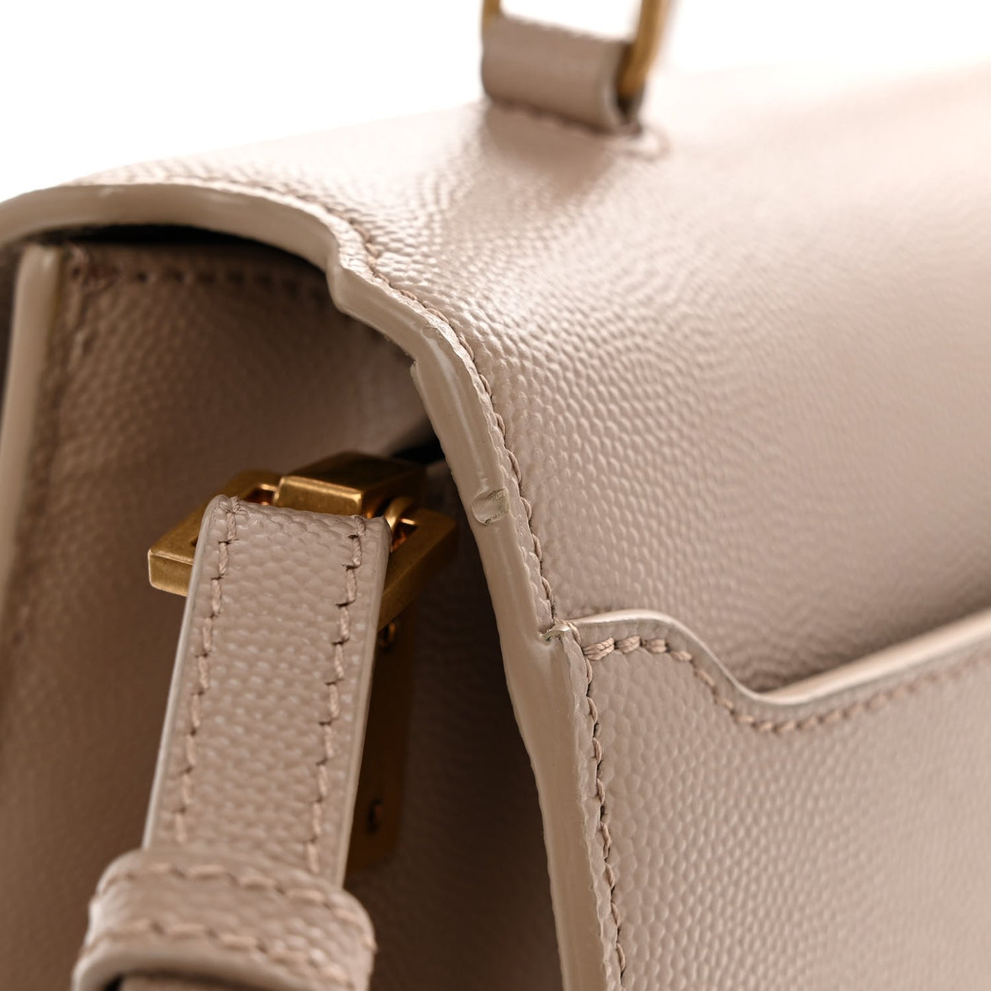 Grain de Poudre Medium Classic Monogram Cassandra Top Handle Dark Beige