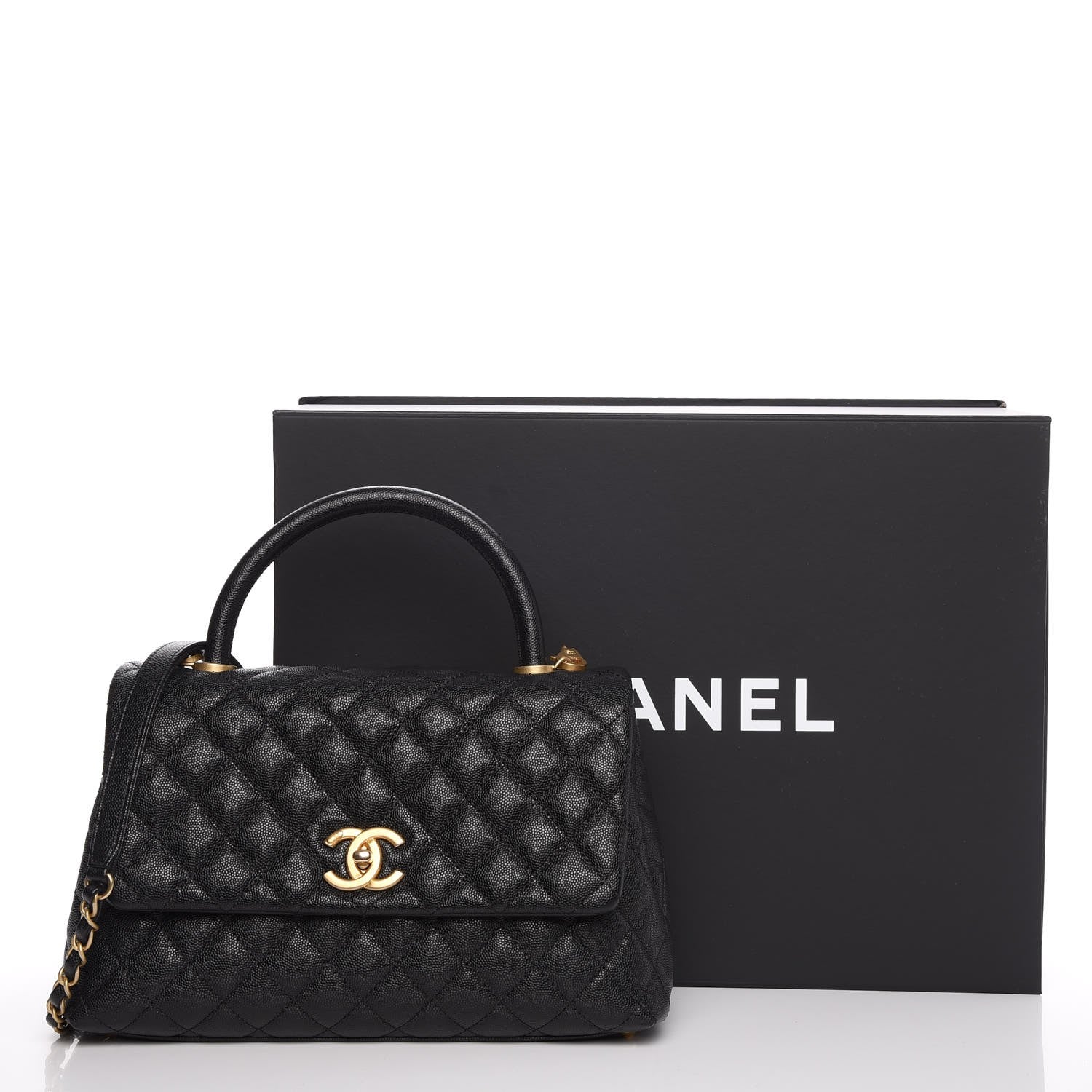 Chanel Caviar Quilted Small Coco Handle Flap Black 8 of 8