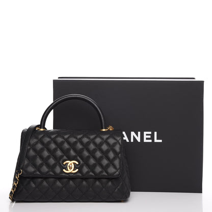 Chanel Caviar Quilted Small Coco Handle Flap Black 8 of 8