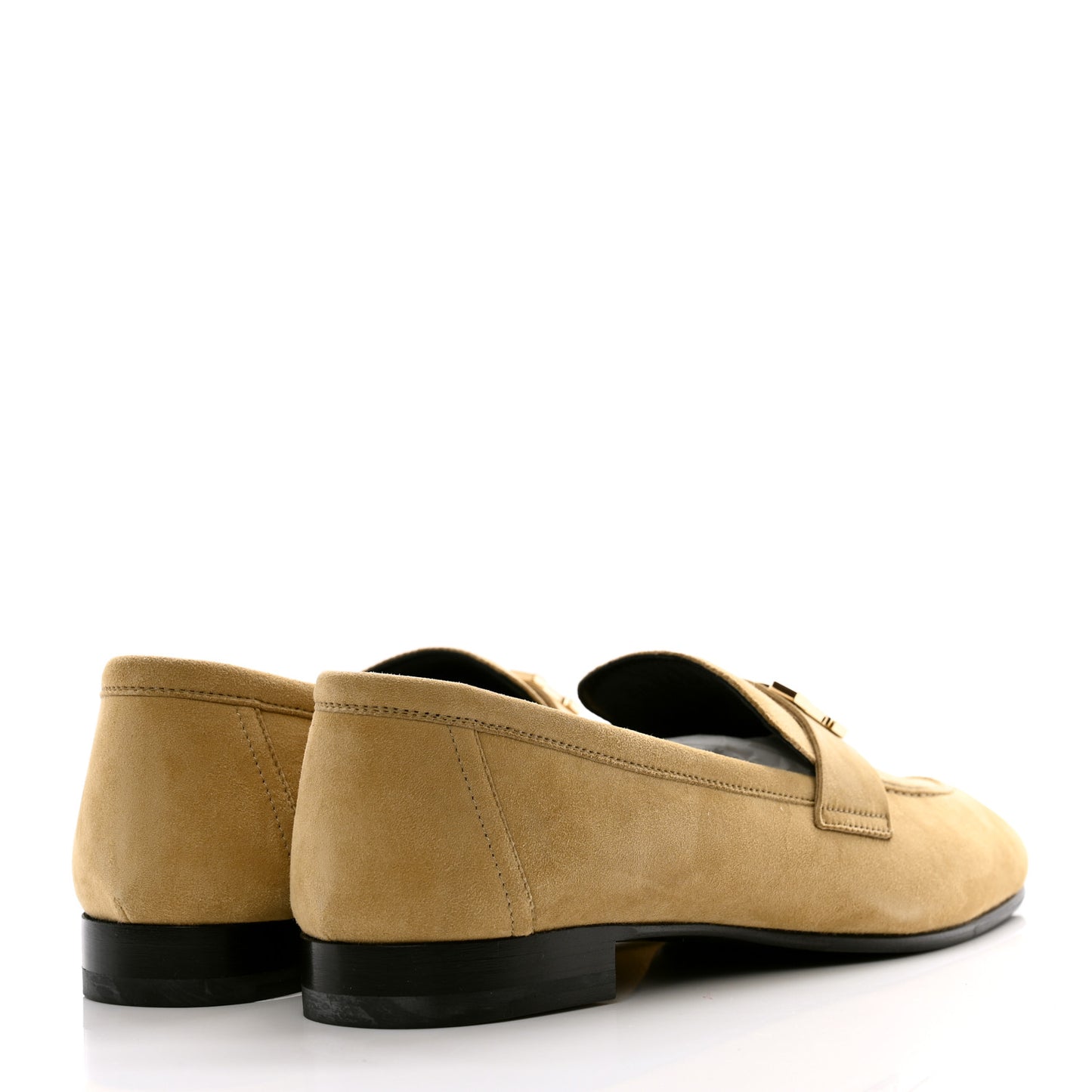 Suede Goatskin Paris Loafers 37.5 Beige Argile