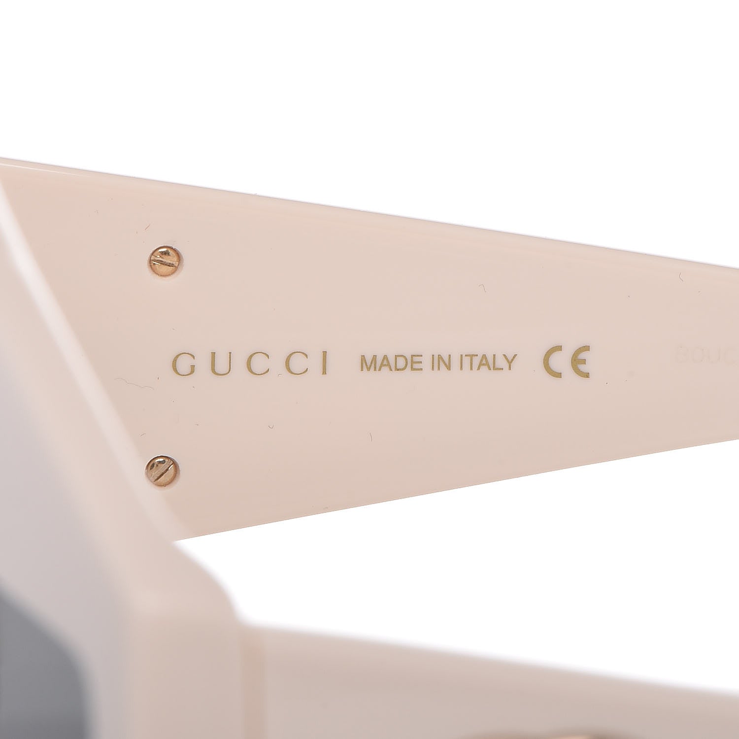 Gucci Acetate Crystal Hollywood Forever Tear Drop Sunglasses GG0359S Ivory 5 of 6
