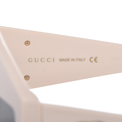 Gucci Acetate Crystal Hollywood Forever Tear Drop Sunglasses GG0359S Ivory 5 of 6