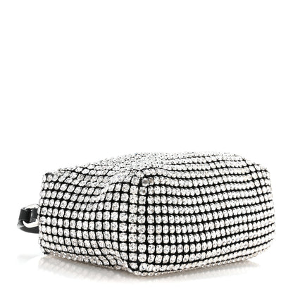 Alexander Wang Mesh Crystal Rhinestone Mini Heiress Pouch Black Silver 4 of 9