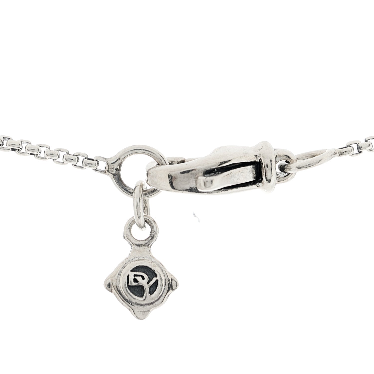 David Yurman Sterling Silver Diamond Prasiolite 23mm Starburst Pendant Necklace 5 of 8