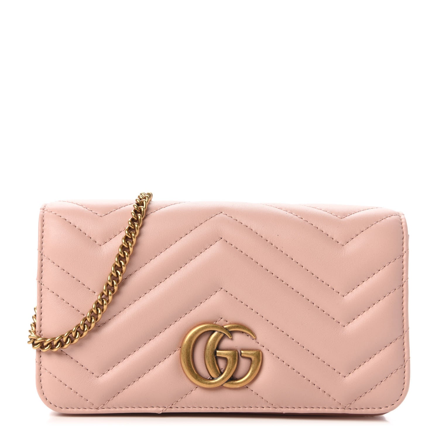 Gucci Calfskin Matelasse GG Marmont Mini Bag Perfect Pink 1 of 9
