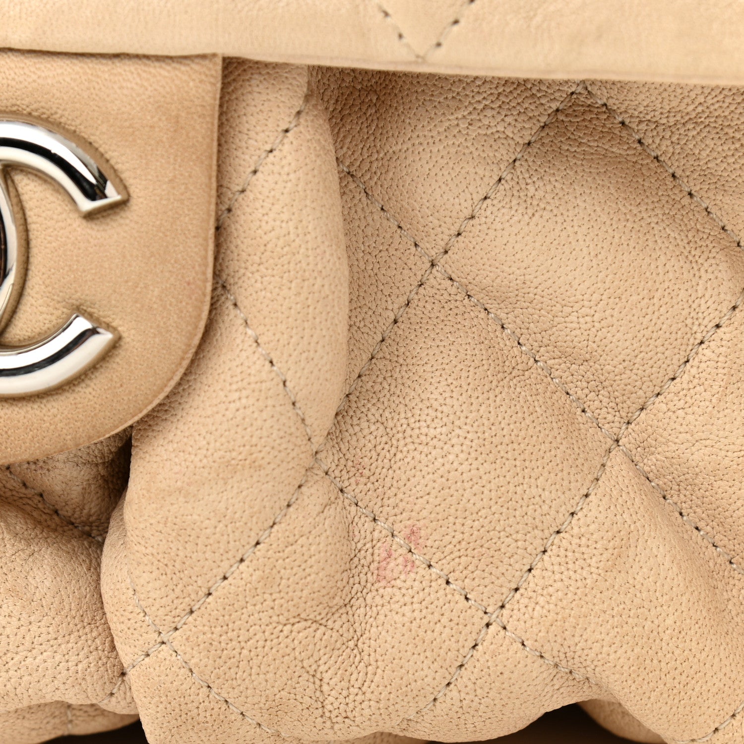 Chanel Washed Lambskin Quilted Mini Chain Around Flap Beige 12 of 12