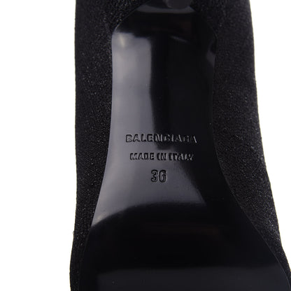 Balenciaga Knit Round Toe Knife Booties 36 Black 8 of 8