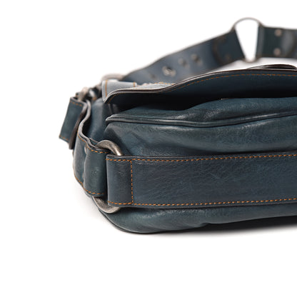 Christian Dior Calfskin Medium Gaucho Double Saddle Bag Dark Blue 9 of 12