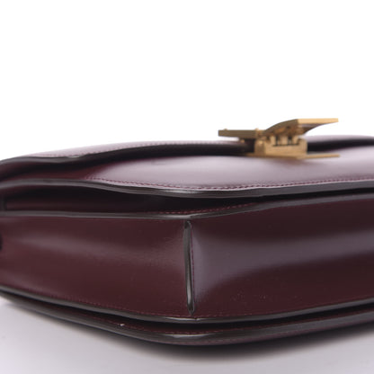 Celine Box Calfskin Medium Classic Box Flap Bag Burgundy 6 of 9
