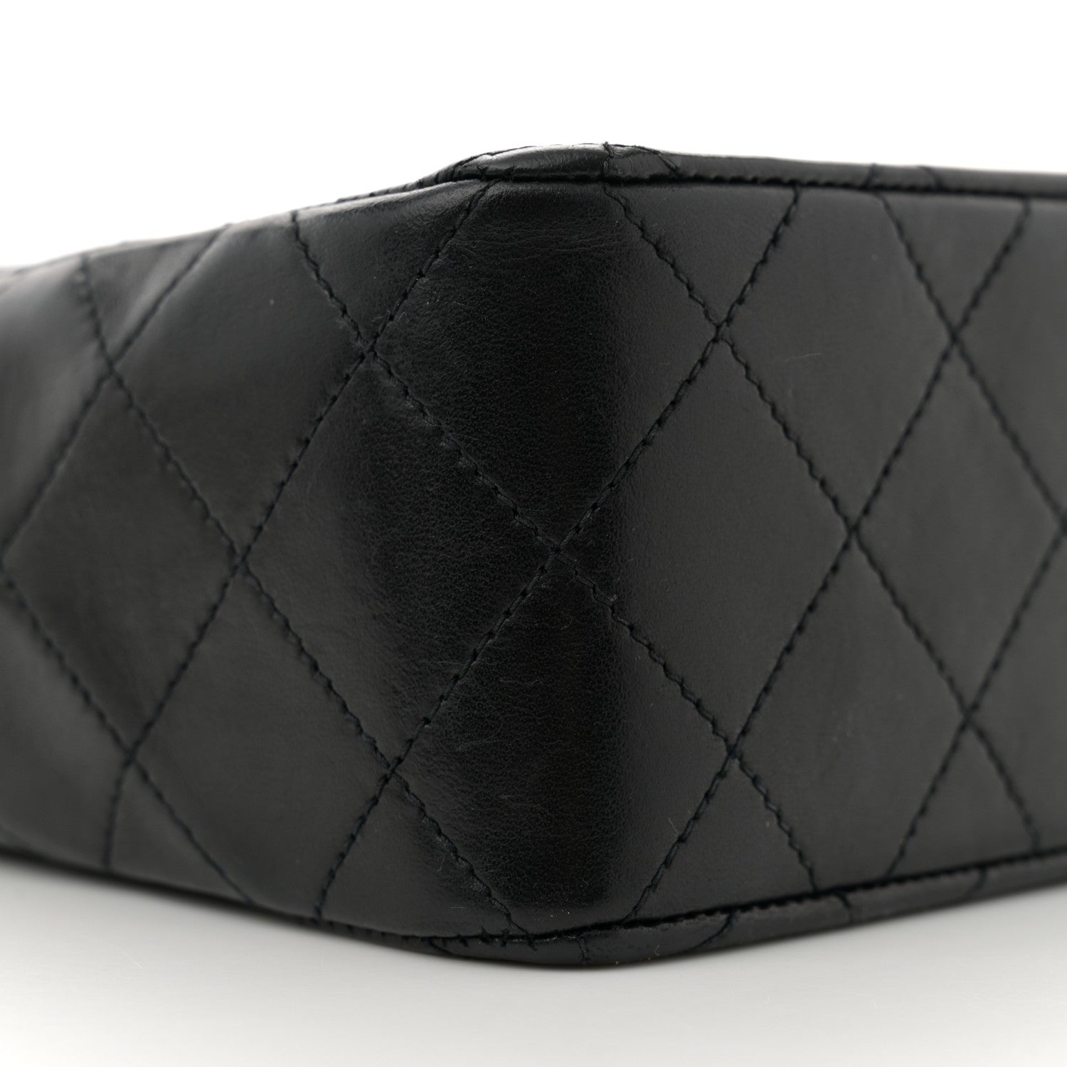 Chanel Lambskin Diamond Stitch Envelope Single Flap Black 8 of 9