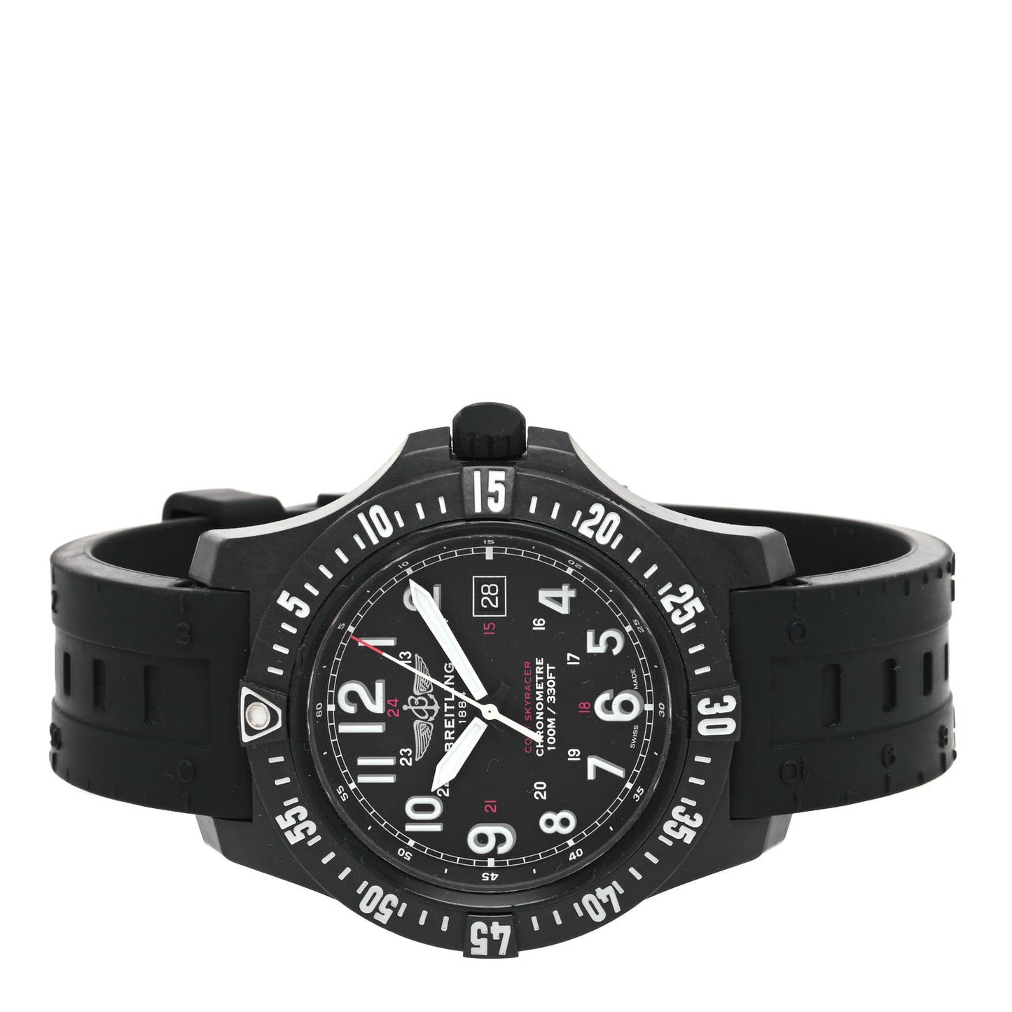 Breitlight Rubber 45mm Colt Skyracer Quartz Watch Black X74320