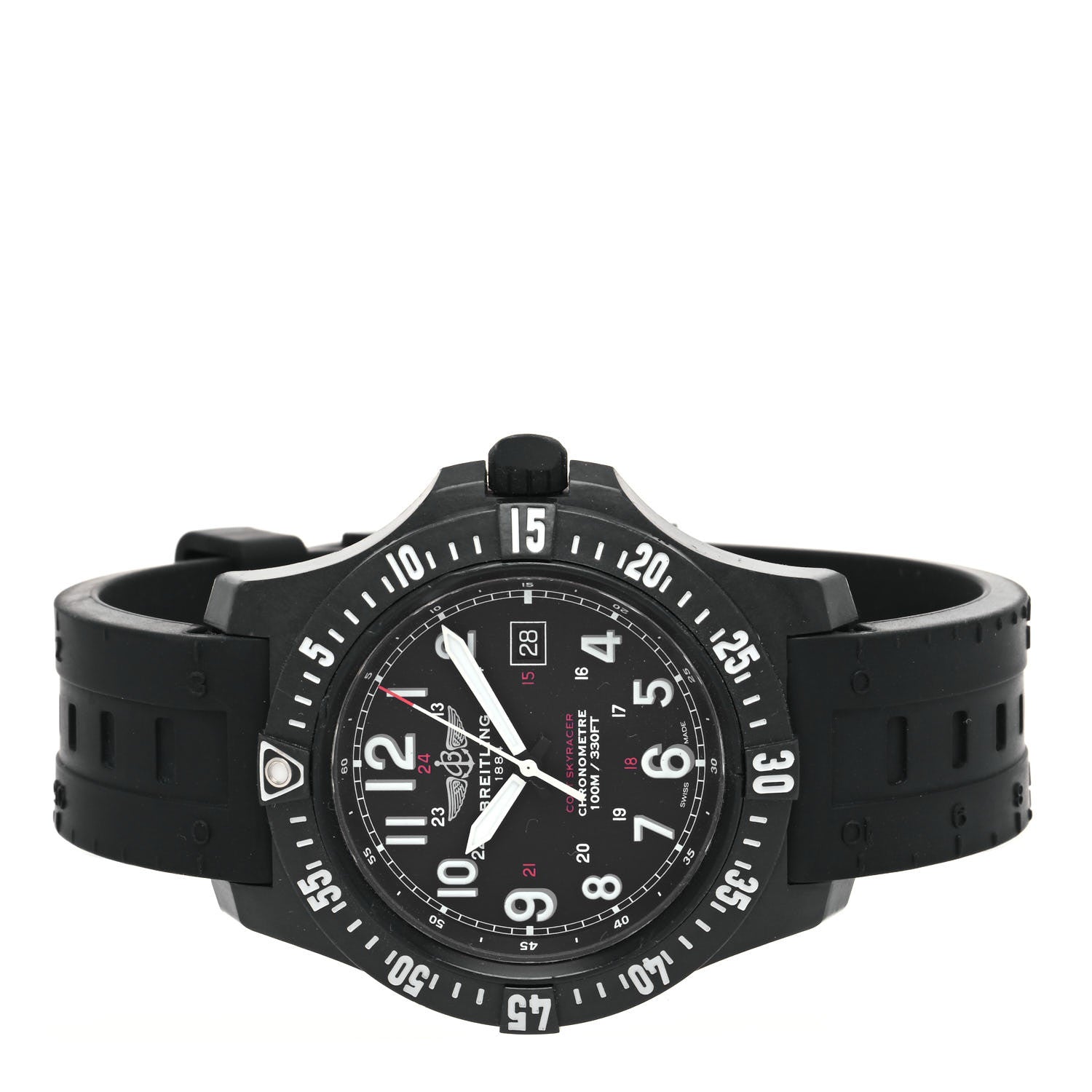 Breitling Breitlight Rubber 45mm Colt Skyracer Quartz Watch Black X74320 2 of 5