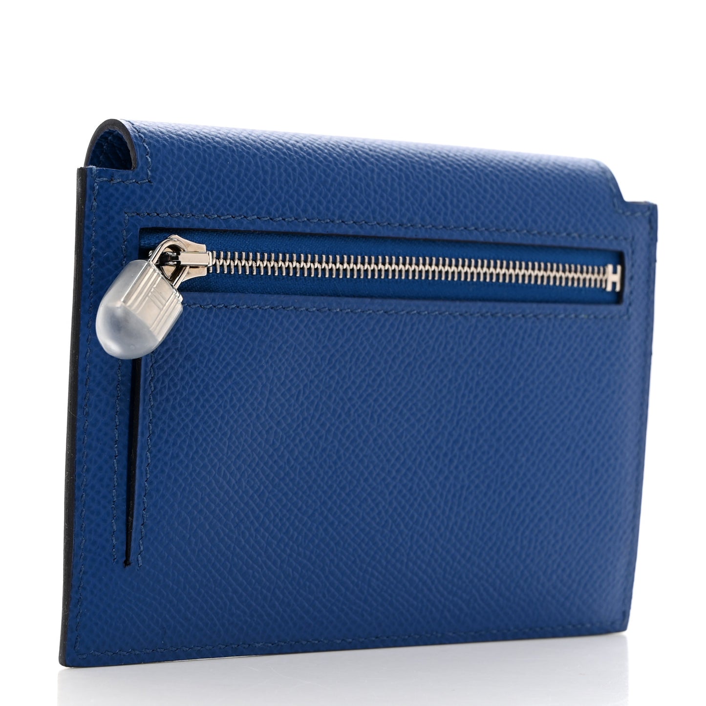 Epsom Kelly Pocket Compact Wallet Bleu France