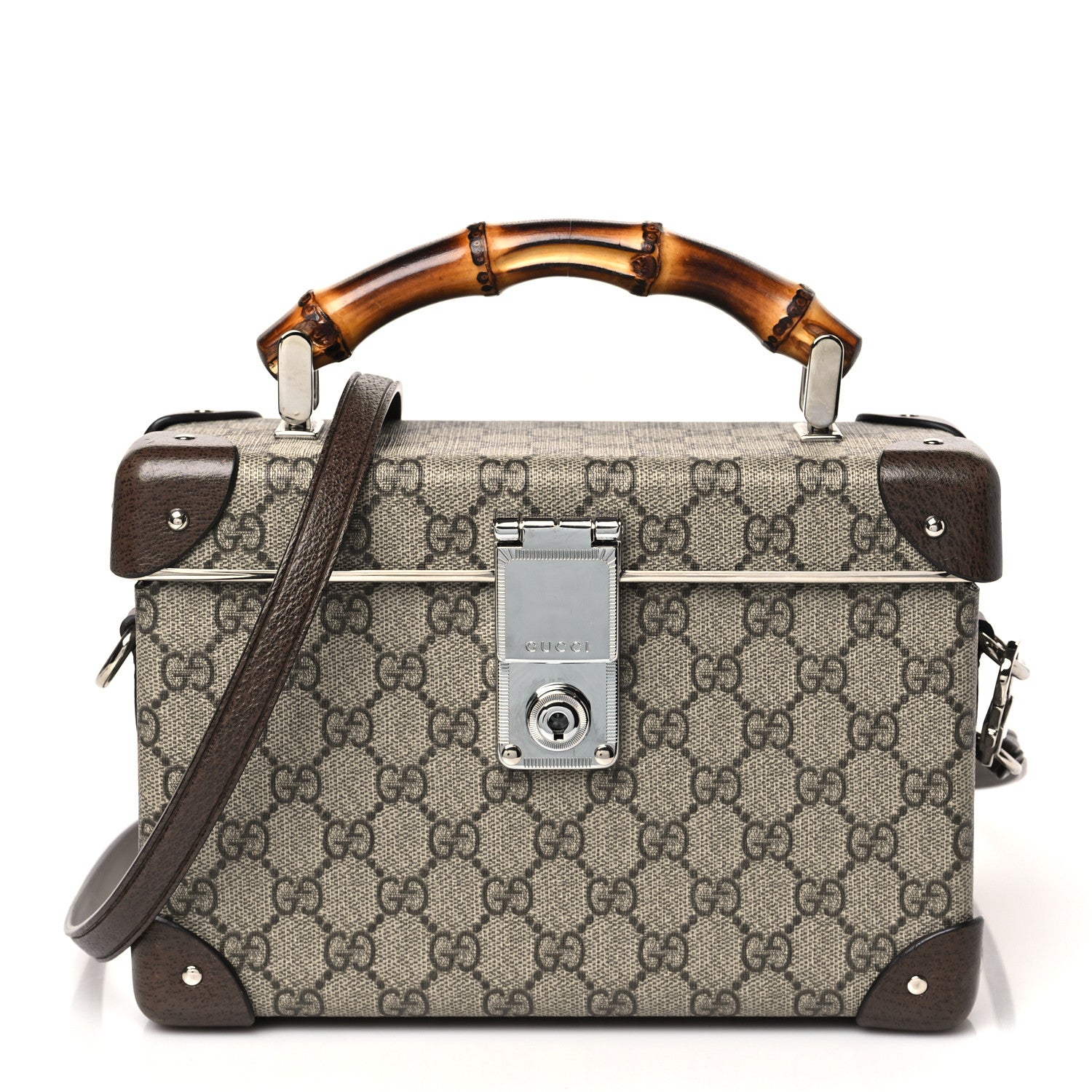 Gucci GG Supreme Monogram Globe-Trotter Beauty Case Brown 1 of 9