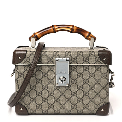 Gucci GG Supreme Monogram Globe-Trotter Beauty Case Brown 1 of 9