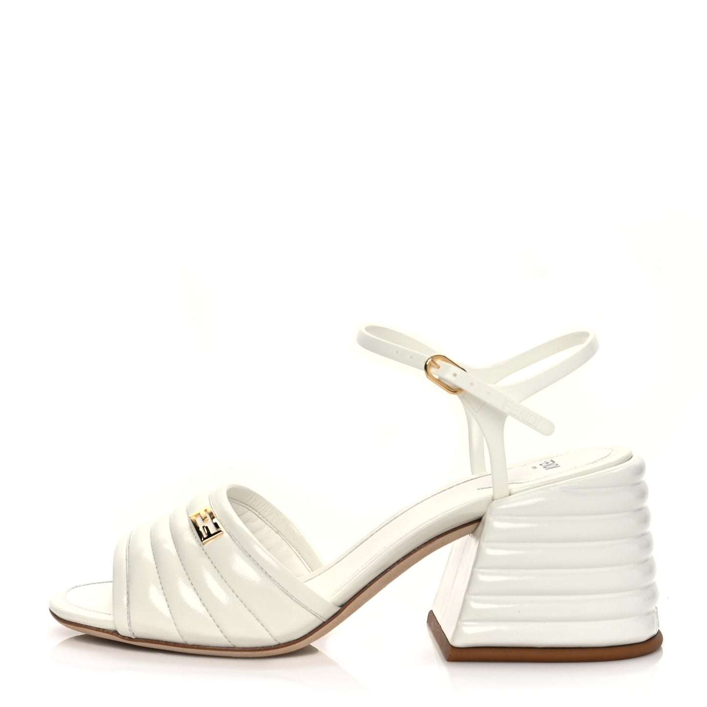 Calfskin Promenade Slingback Sandals 38 White