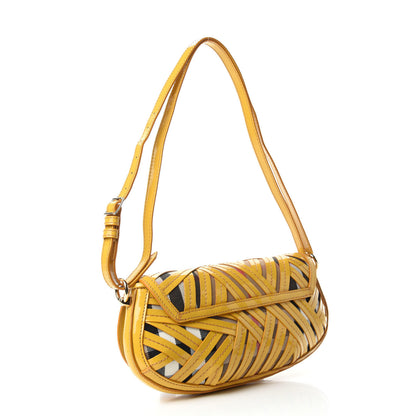 Burberry Patent Lilford Check Crossbody Bag Yellow 3 of 12