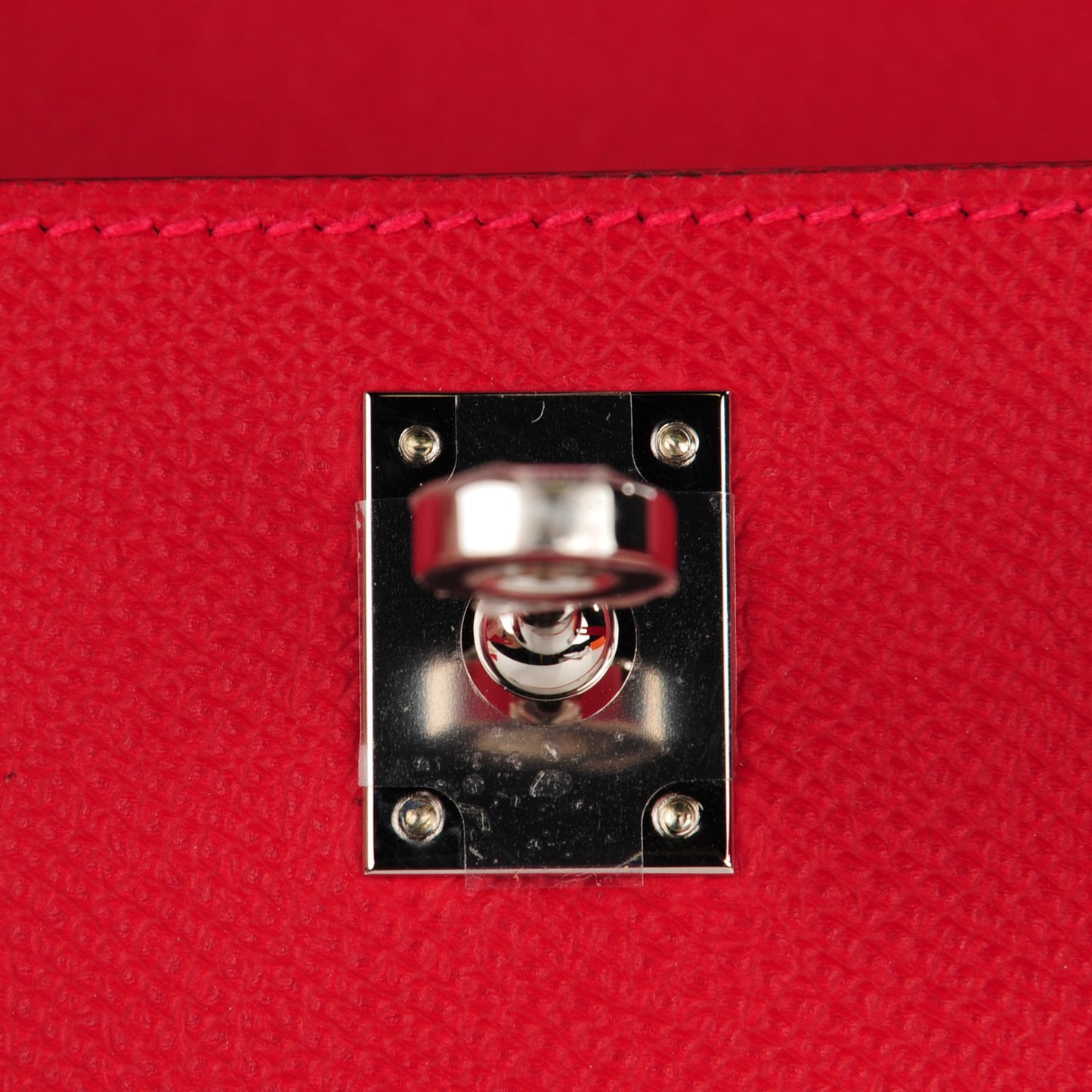 Epsom Kelly Pochette Clutch Rouge Casaque