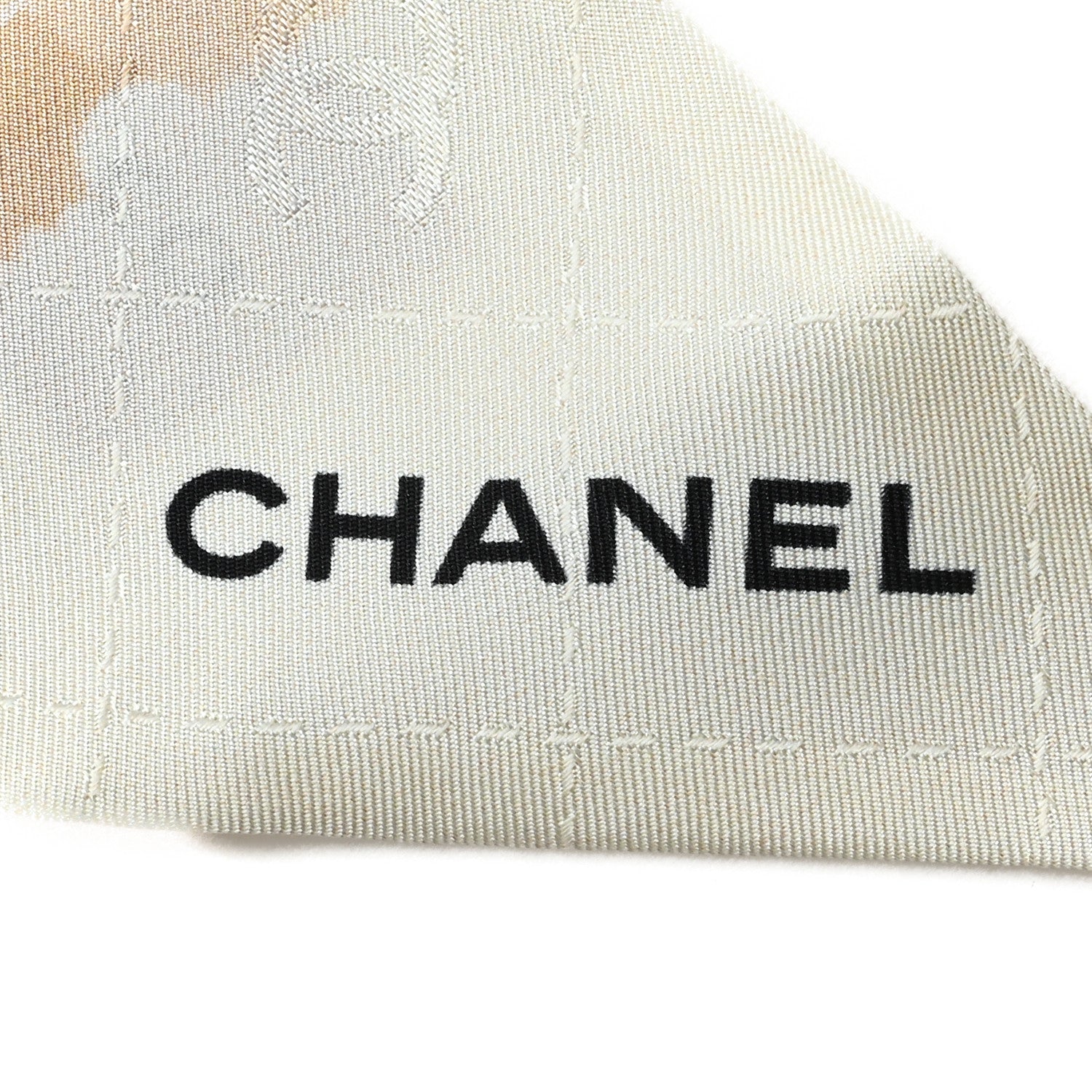 Chanel Silk Coco Bandeau Scarf Ivory Multicolor 3 of 4
