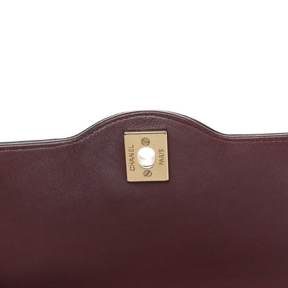 Chanel Lambskin Quilted Mini Two Tone Day Flap Burgundy 15 of 15