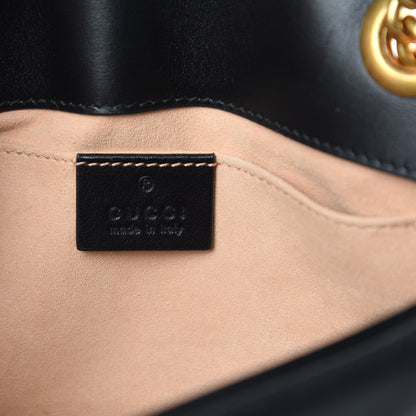 Gucci Calfskin Matelasse Mini GG Marmont Shoulder Bag Black 6 of 14