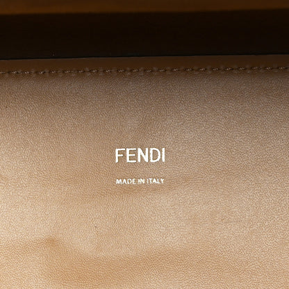 Fendi Vitello King Plexiglass Elaphe Python Print Logo Medium Fendi Sunshine Shopper Tote Miele Scuro Makeup 6 of 11