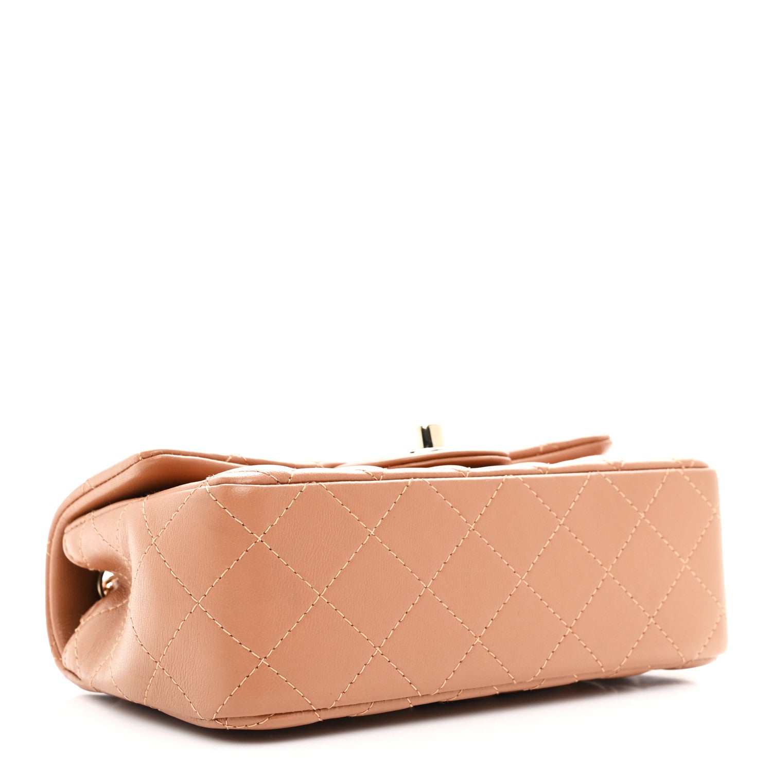 Chanel Lambskin Quilted Mini Rectangular Flap Brown 4 of 11