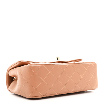 Chanel Lambskin Quilted Mini Rectangular Flap Brown 4 of 11