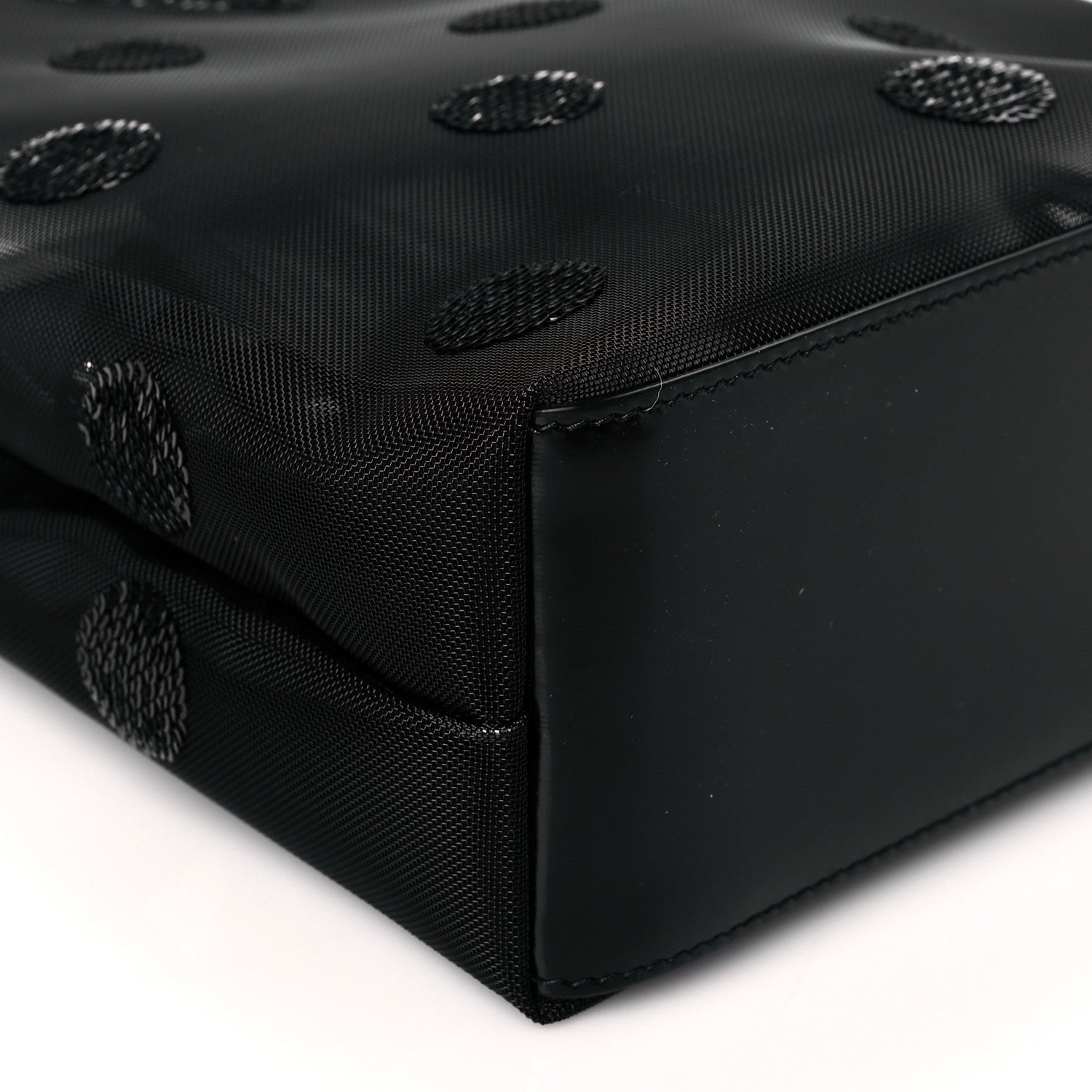 Prada Mesh Sequin Polka-Dot Small Tote Bag Black 10 of 11