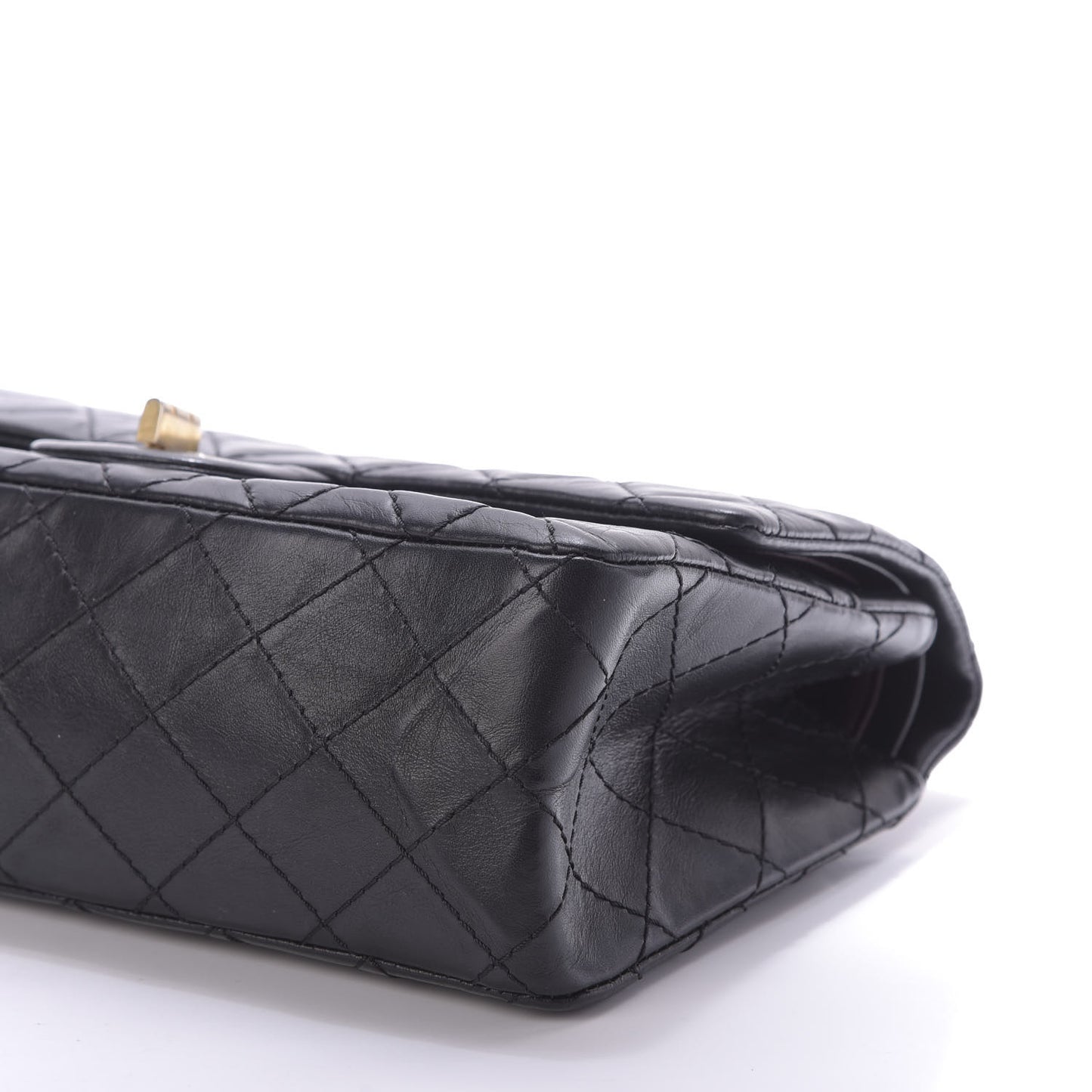 Aged Calfskin Quilted 2.55 Reissue 225 Flap Black