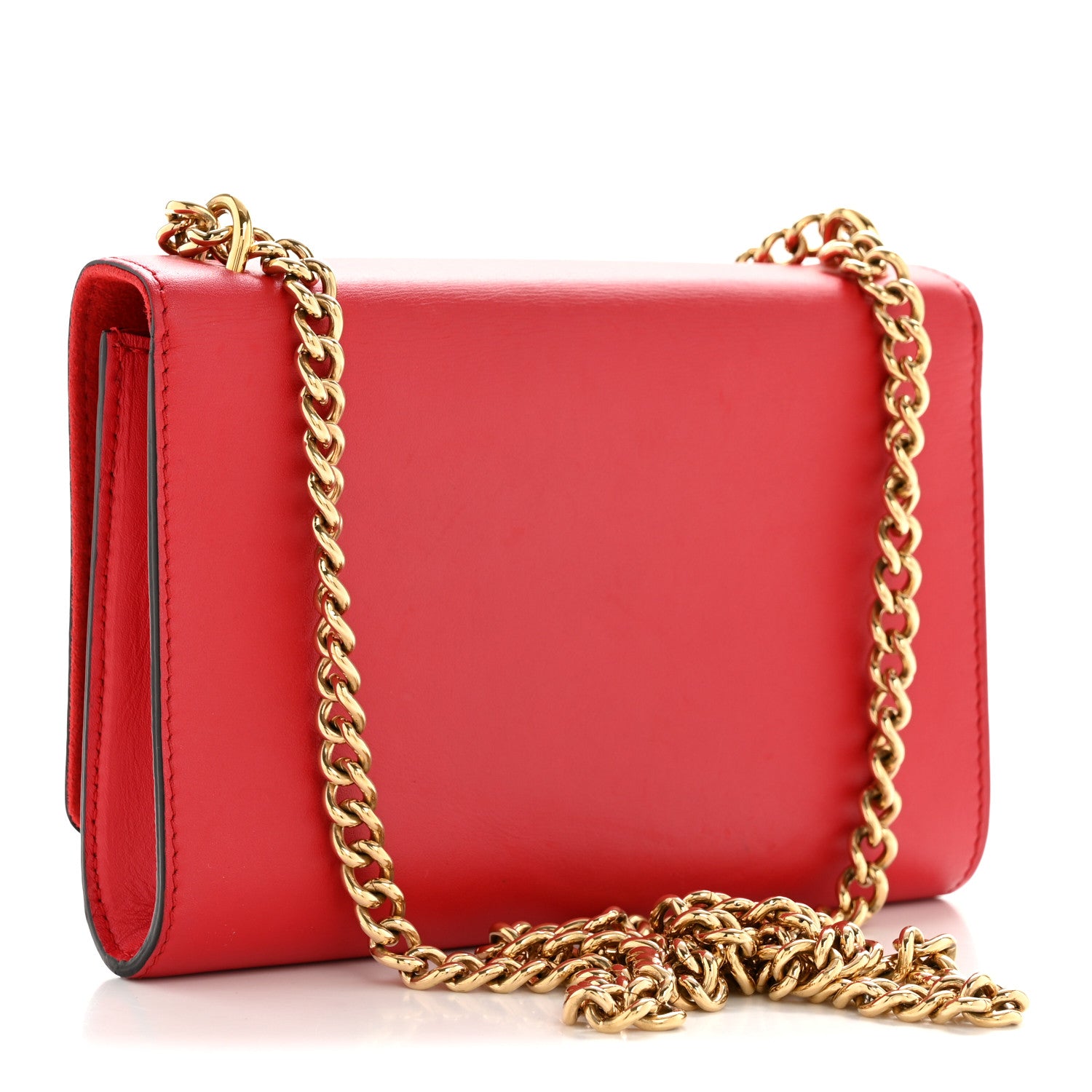 Louis Vuitton Calfskin Chain Louise MM Red 2 of 14