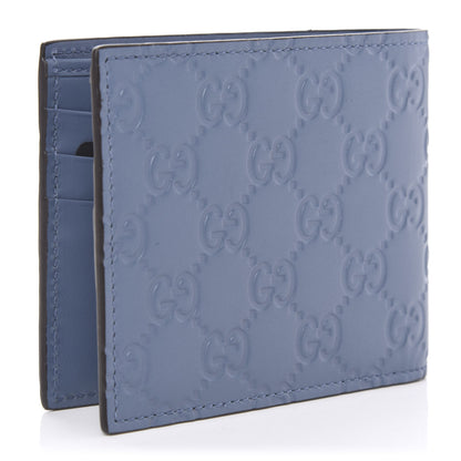 Gucci Guccissima Bi-Fold Wallet Blue 3 of 10