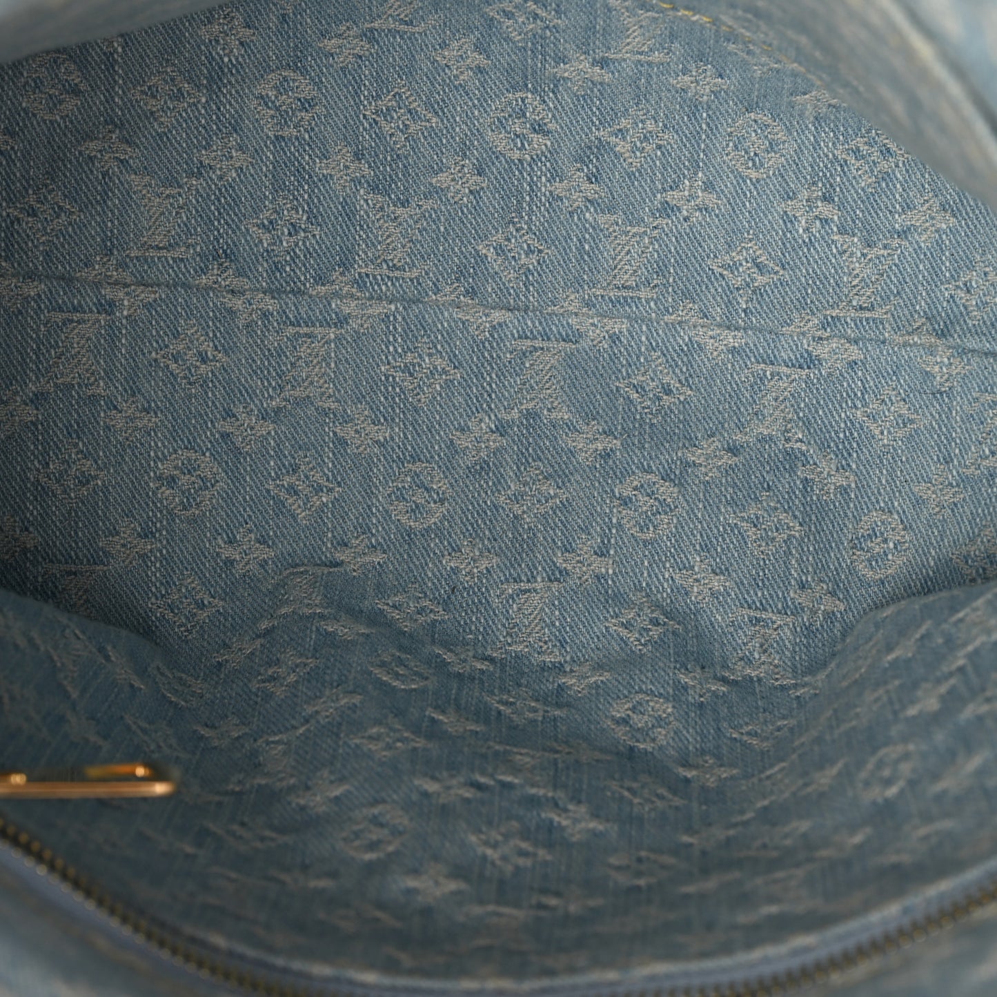 Monogram Denim CarryAll PM Sky Blue