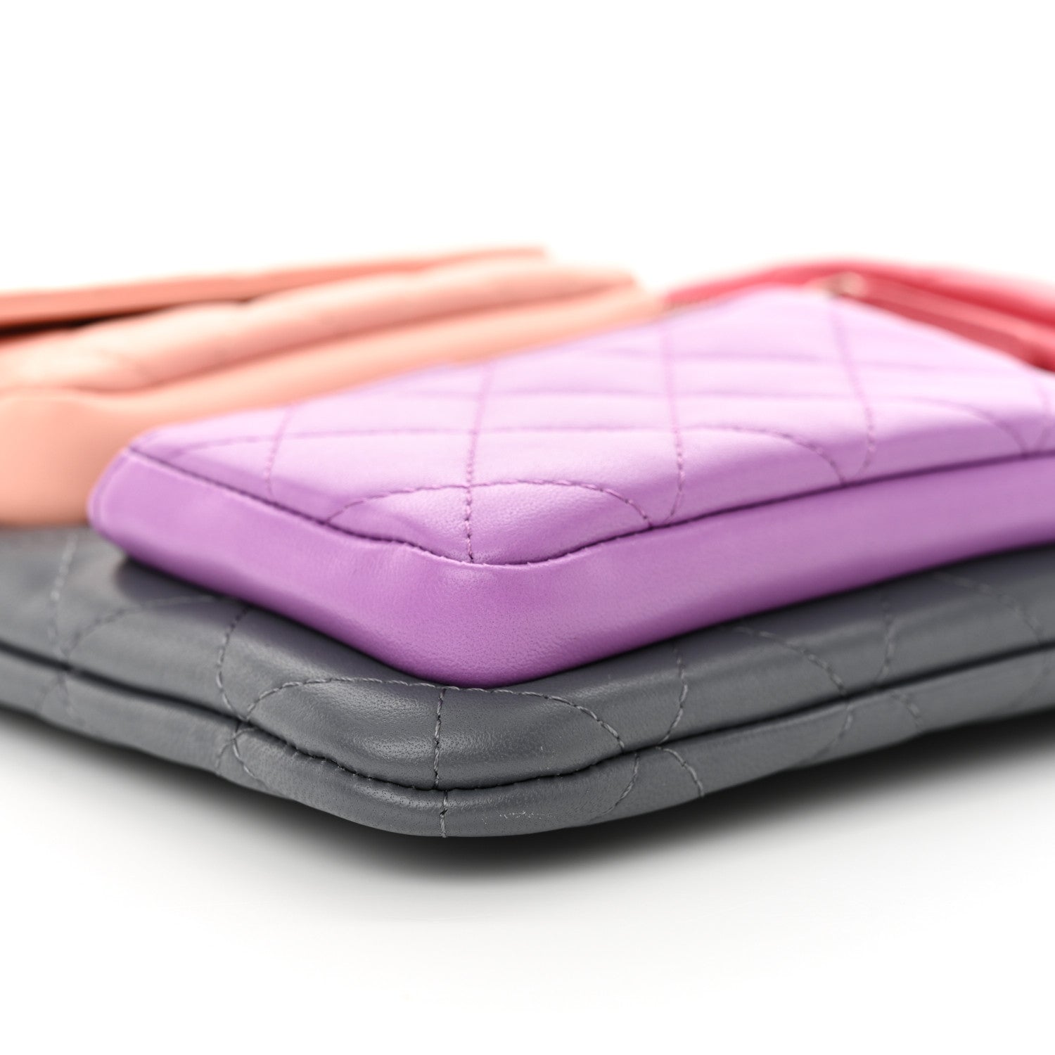 Chanel Lambskin Quilted Zipped Multi Pouch 9 of 11