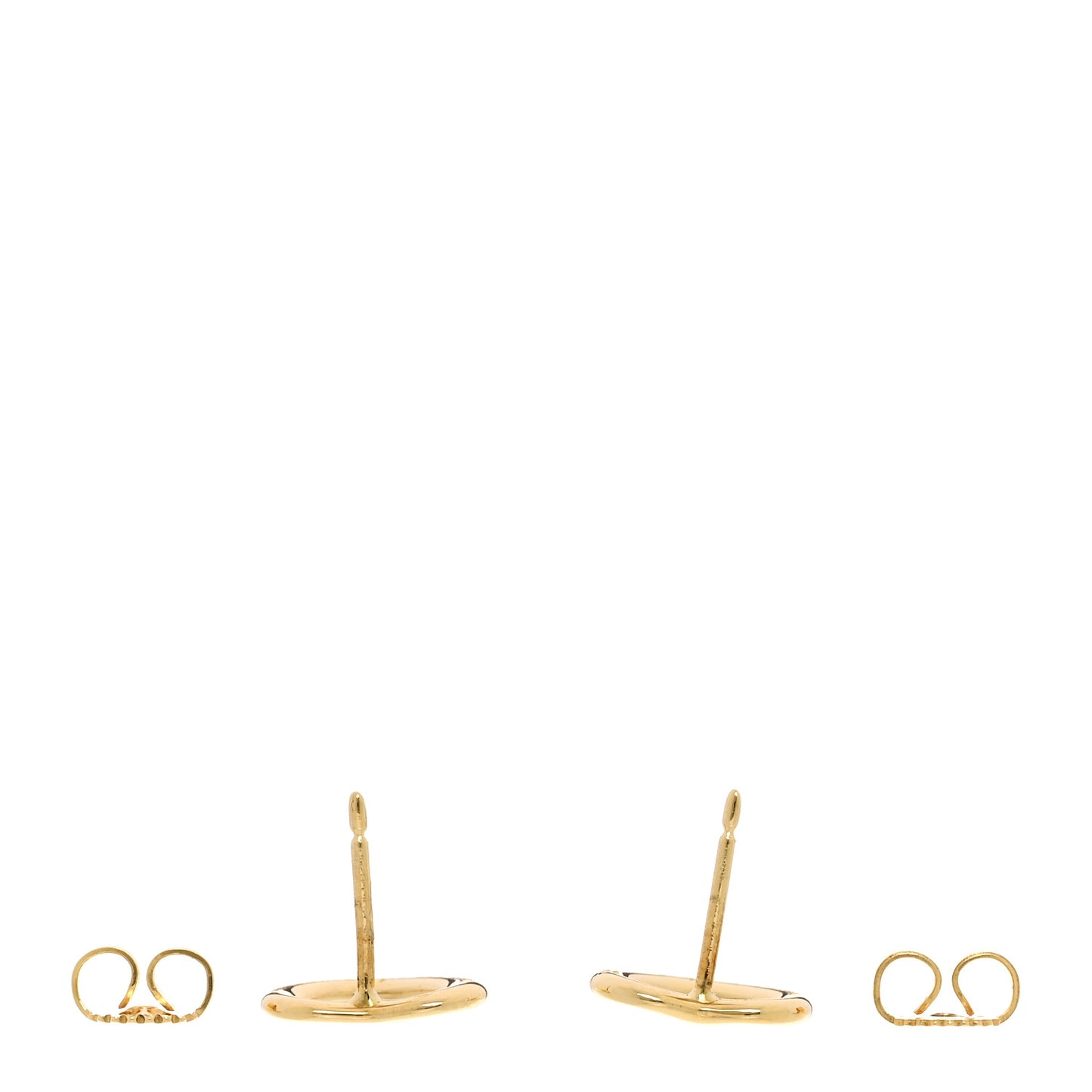 18K Yellow Gold 11mm Elsa Peretti Open Heart Earrings