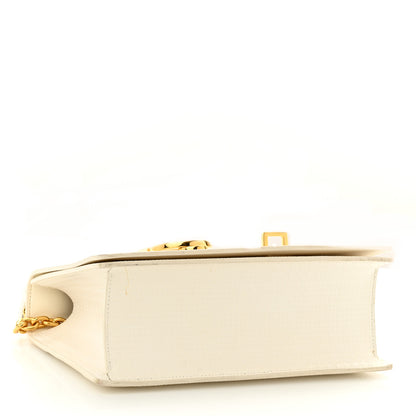 Christian Dior Patent Micro-Cannage 30 Montaigne Chain Flap Bag White 4 of 9