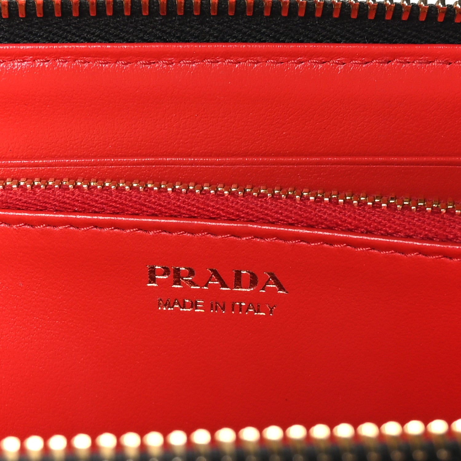 Prada Vitello Move Bi-Color Zip Around Wallet Black Lacca 6 of 10