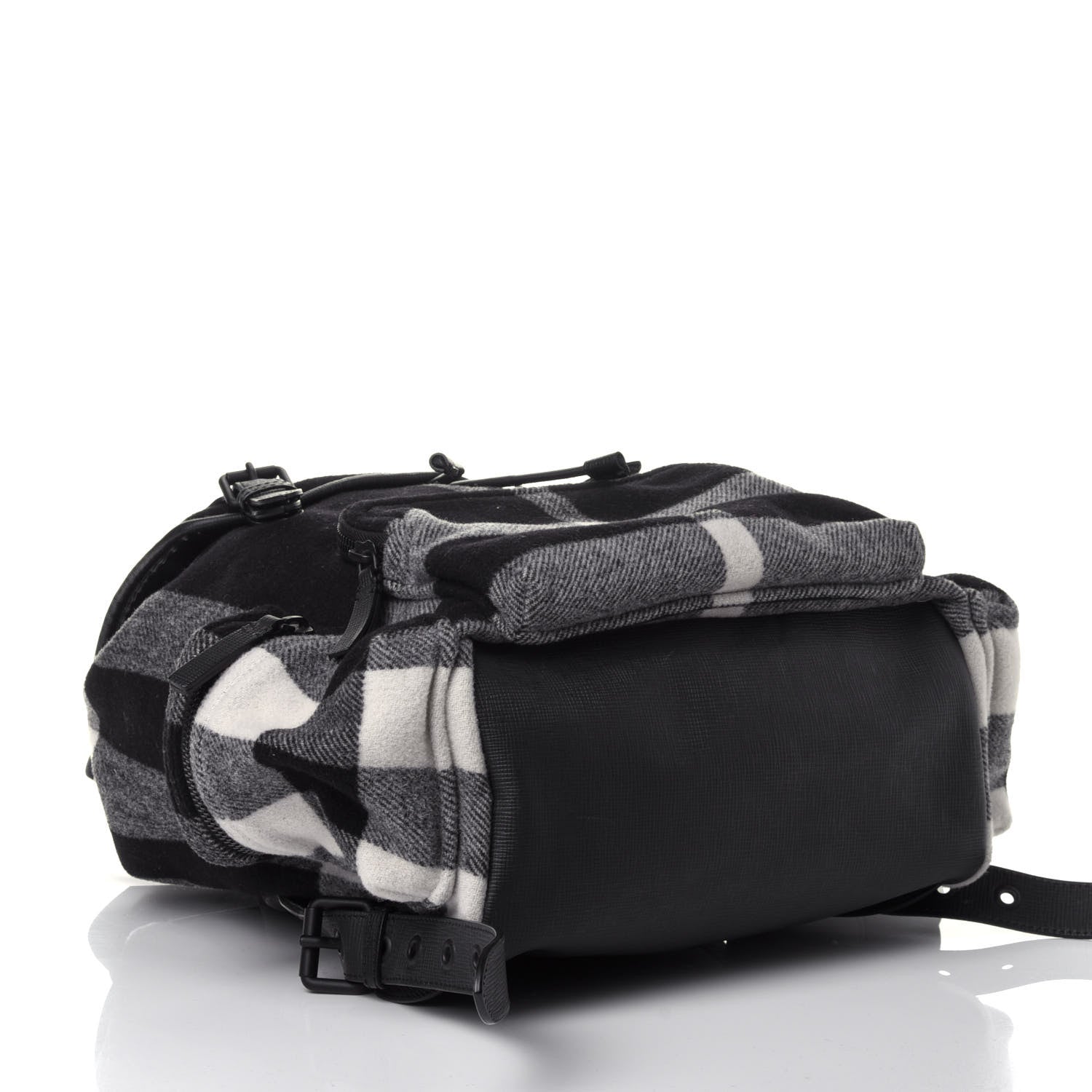 Burberry Wool House Check Large Rucksack Backpack Black 3 of 9
