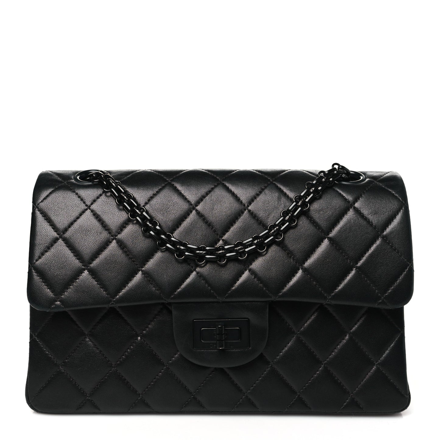 Lambskin Quilted 2.55 Reissue 225 Flap So Black