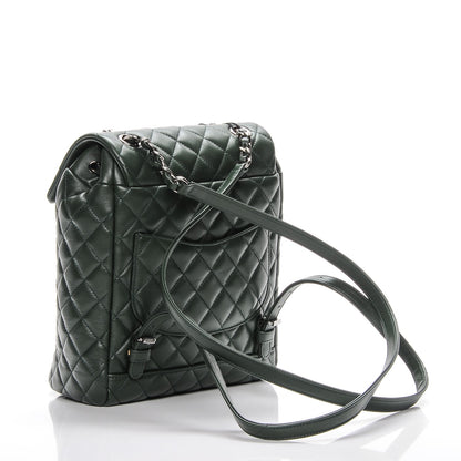 Chanel Lambskin Quilted Small Urban Spirit Backpack Dark Green 3 of 7