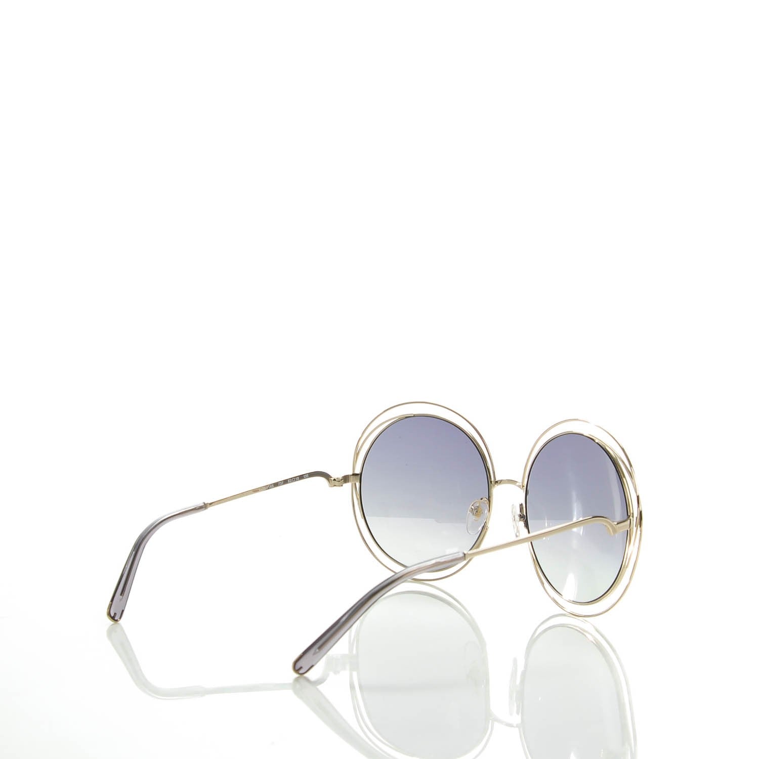 Chloe Oversize Round Carlina Oversized Round Sunglasses CE114S Gold Light Grey 2 of 5