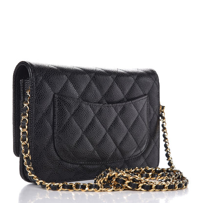 Chanel Caviar Quilted Wallet On Chain WOC Black 3 of 9