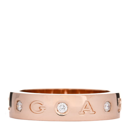 Bulgari 18K Rose Gold 7 Diamond B.Zero1 Essential Band Ring 57 8 3 of 6