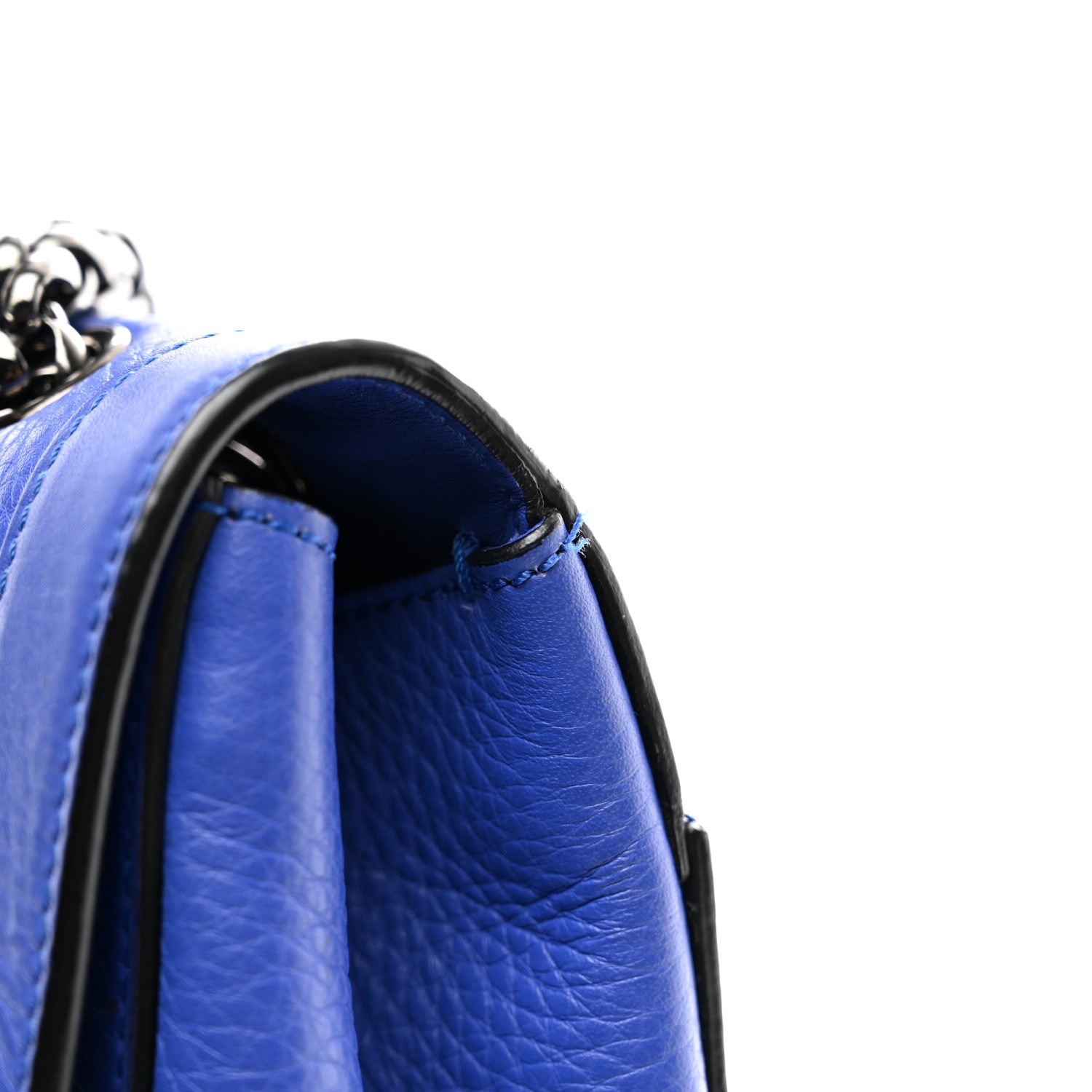 Christian Louboutin Calfskin Small Sweet Charity Shoulder Bag Blue 10 of 11
