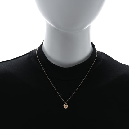 Tiffany 18K Rose Gold Diamond Heart Pendant Necklace 2 of 4