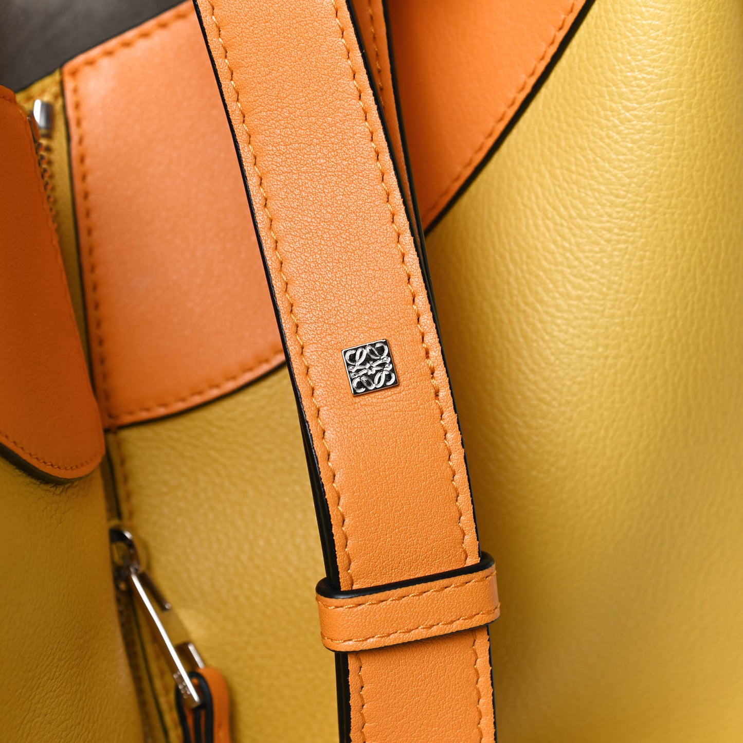 Calfskin Small Hammock Shoulder Bag Mandarin Yellow