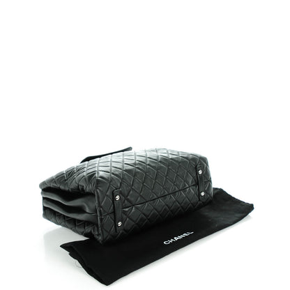 Chanel Lambskin Quilted By 3 Shopping Tote Black 6 of 11